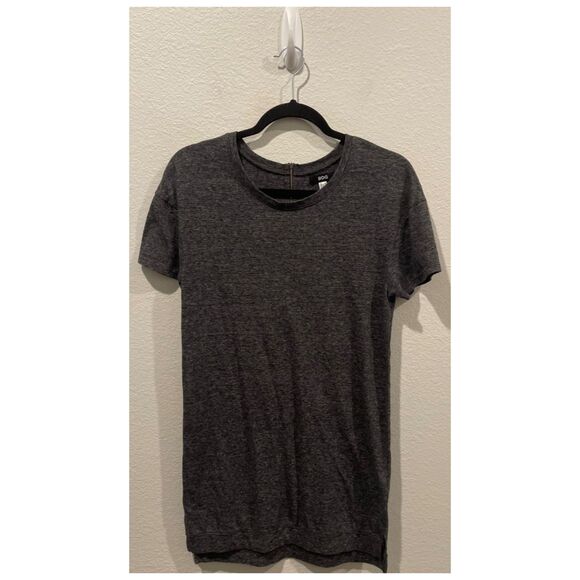 BDG Round Neck Grey Short Sleeve Zipper Back Mini Dress - Picture 1 of 3
